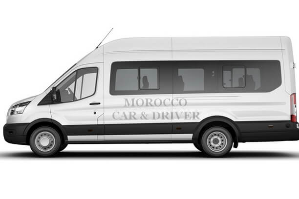 Minibus with driver in Morocco