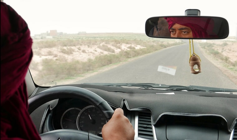 Experienced Moroccan driver at the wheel